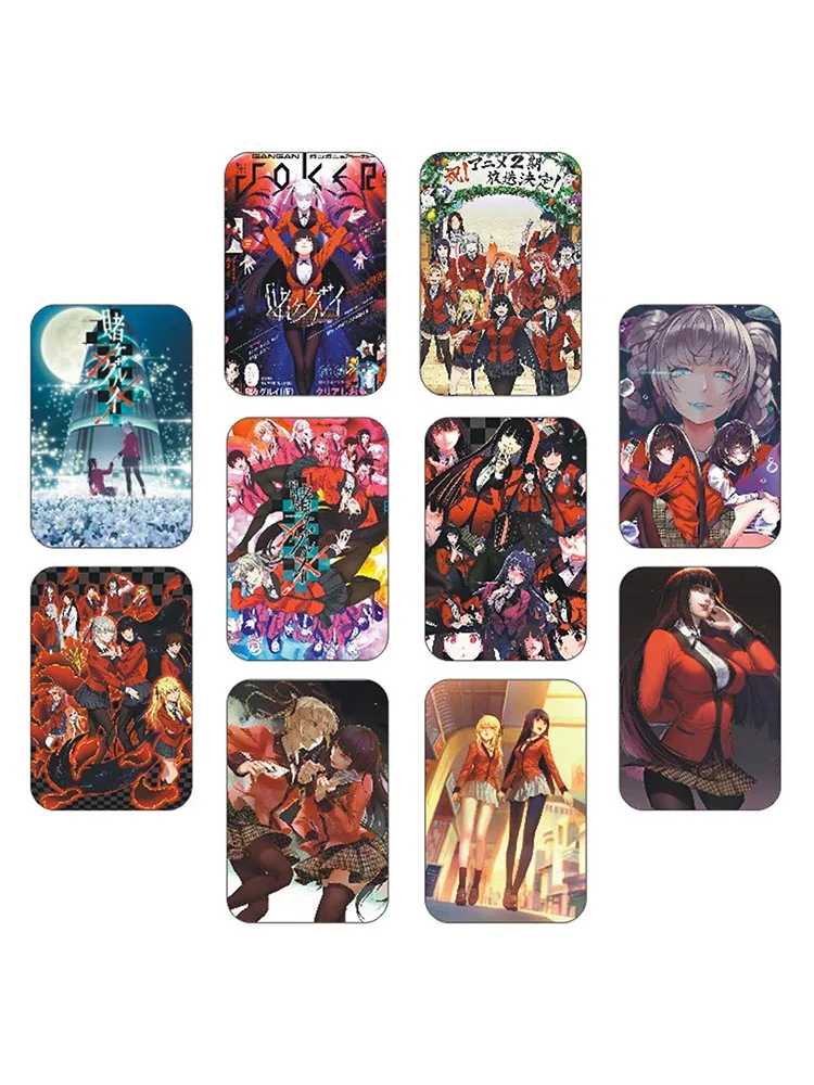 

Anime Kakegurui Card Stickers Waterproof 10PCS Card Sticker Kids Sticker Toys 20PCS Postcard for Kids Collection Gift