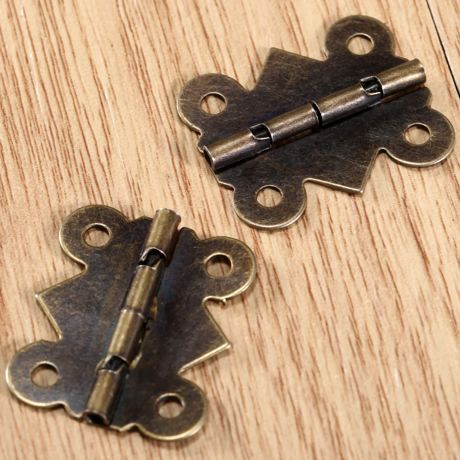 20/12/4pcs Hinges with screws Butterfly Style Butt Iron hinge Antique Bronze Vintage Wooden jewelry box wine case 25*20mm | Обустройство