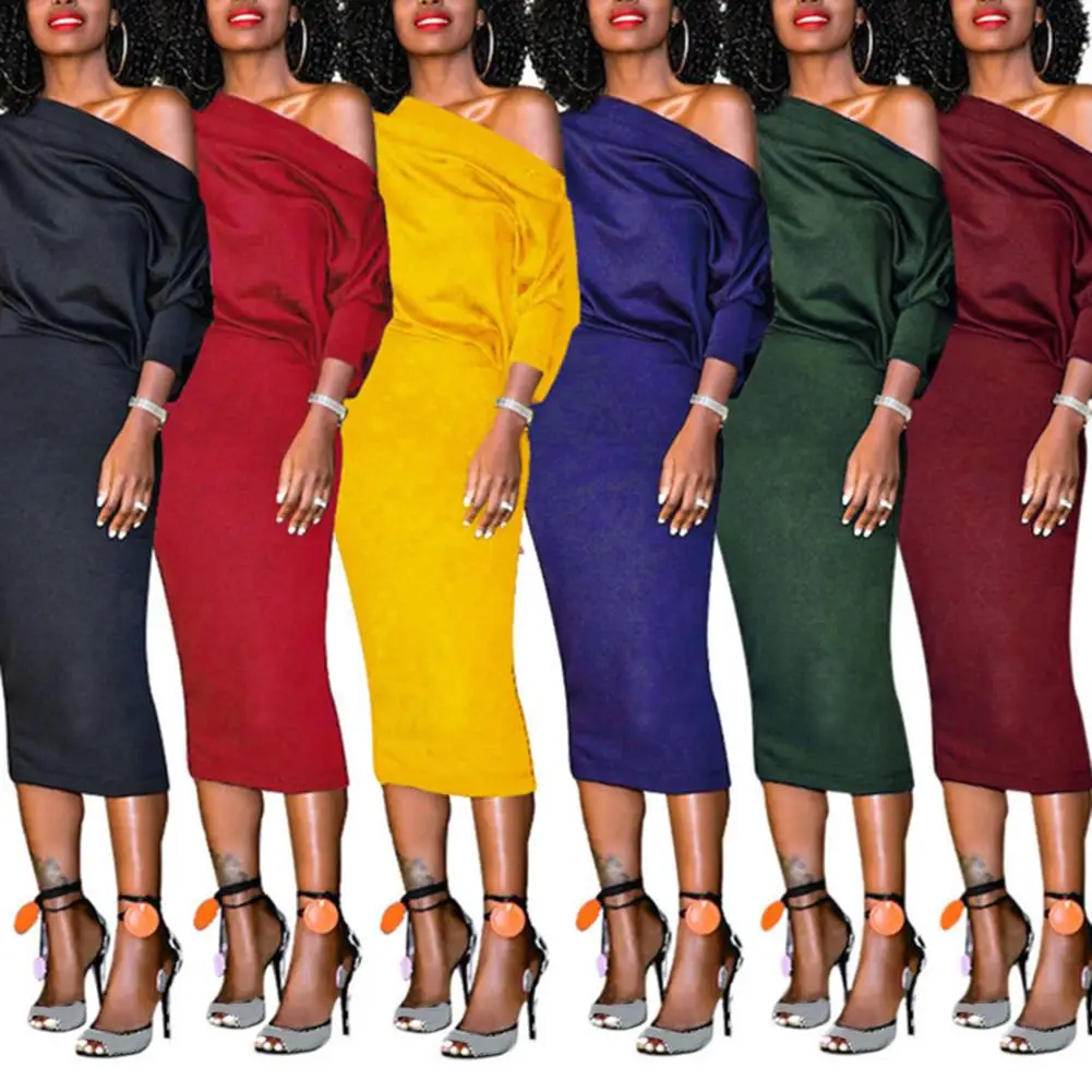 Офисные женские платья для вечеринки сексуальное одноцветное женское
