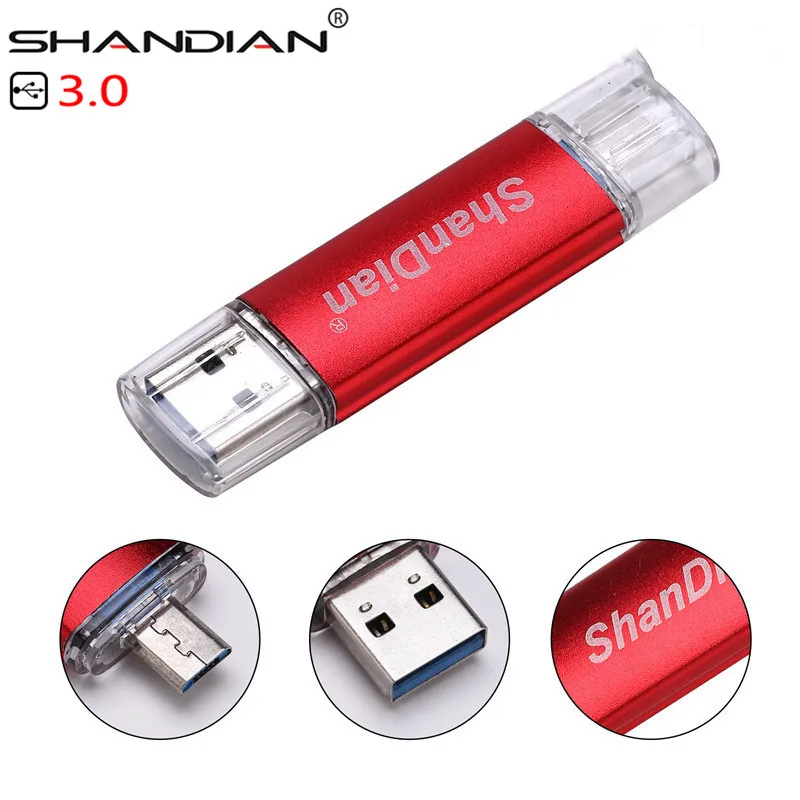 SHANDIAN металлический флеш накопитель 64 ГБ 32 16 4 ГБ|flash drive otg|drive otgflash metal |