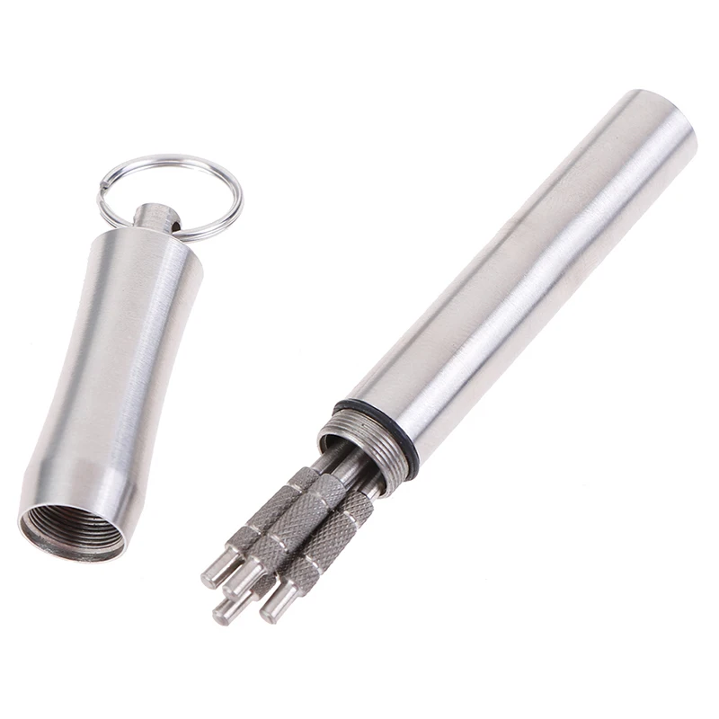 

Durable Stainless Steel Portable Toothpick Holder Outdoor Rustproof Waterproof Household Travel Seal Box Holder Storage