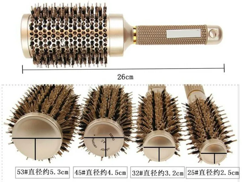 Новинка щетка для волос 4 размера нано термокерамическая ионная круглая расческа