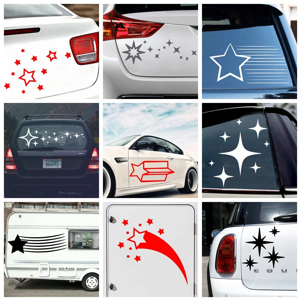 

Beauty Stars Car Stickers Fashion Cartoon Car Sticker Window Decoration Personality Vinyl Decals