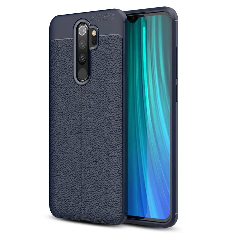 1pcs Slim Litchi Skin TPU Case For Xiaomi Redmi Note 8 Pro Anti-Shock Soft Back Cover Coque For Xiaomi Mi 9 Pro