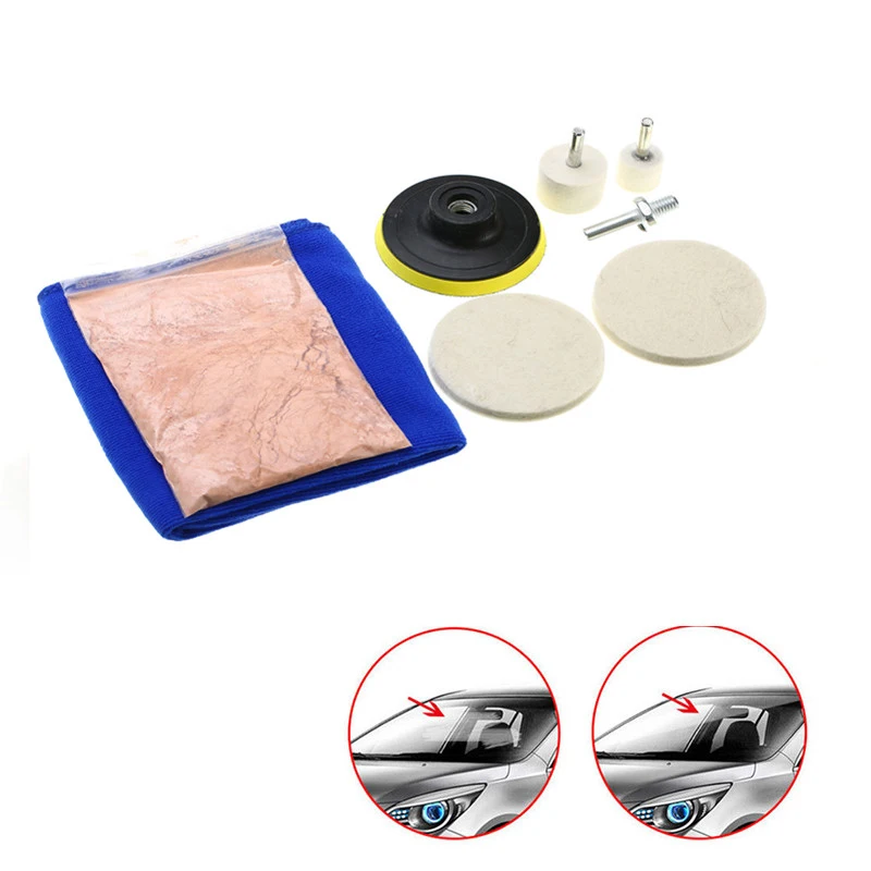 8Pcs Car Windshield Scratch Repair Polishing Kit|Губки тряпки и щетки| |