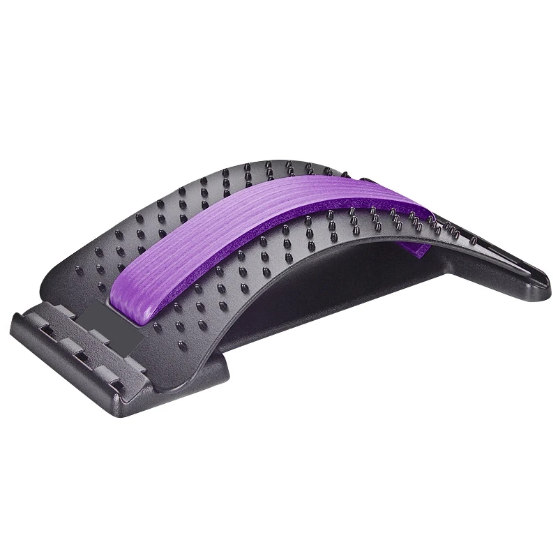 

2Pcs Back Massage Stretcher Fitness Equipment Stretch Relax Mate Stretcher Lumbar Support - Black-Green & Black-Purple