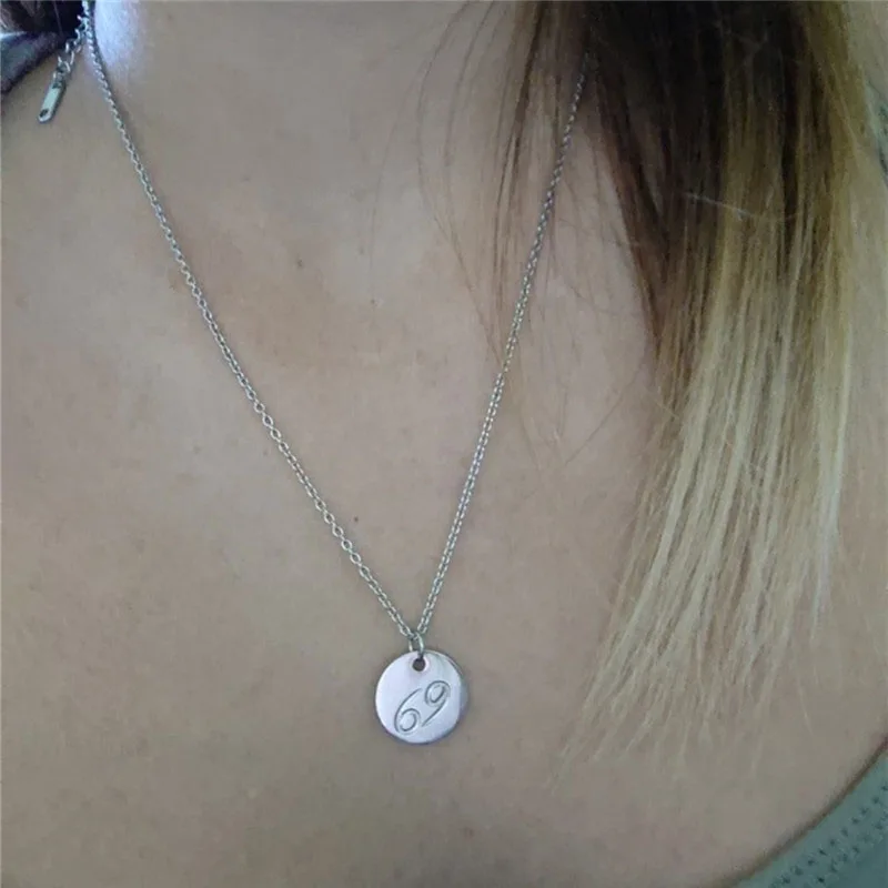 Женское Ожерелье со знаками Зодиака колье золотого и серебряного цвета с 12