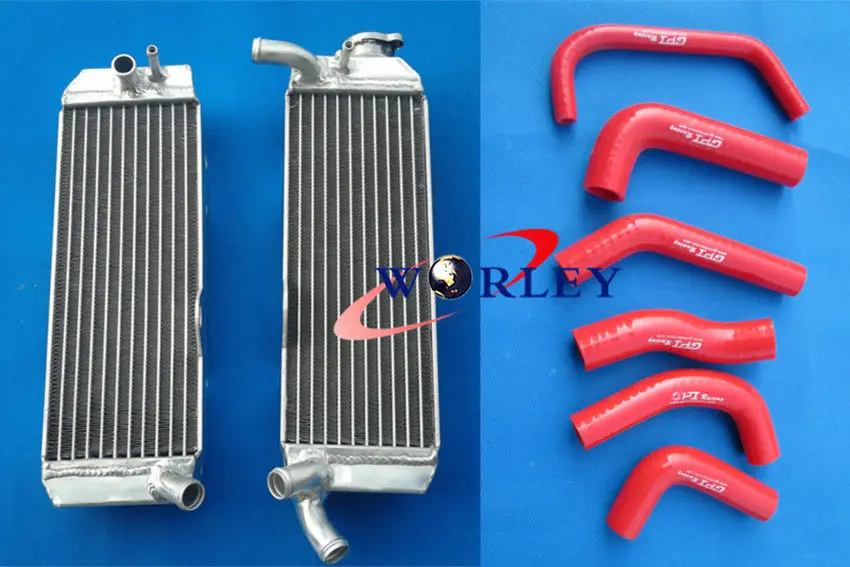 

Алюминиевый радиатор для мотоцикла и красный шланг для Honda XR650 XR650R 2000-2007 01 02 03 04 05 06 07