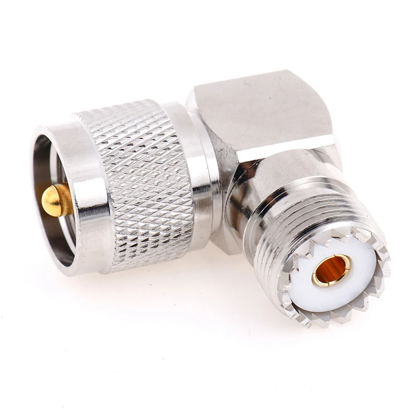 1pc UHF SO-239 Female To PL-259 Male Right Angle 90 Degree RF Connector High Quality | Обустройство дома