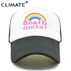 Кепка-тракер CLIMATE Metal Rock, летняя кепка для фанатов рок, крутая бейсболка в сетку, мужская Кепка-тракер радужной расцветки, кепка для папы
