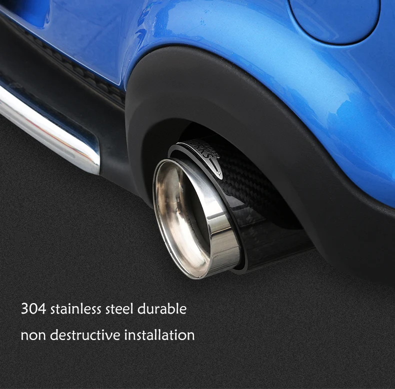 1 шт. наконечники выхлопного глушителя из углеродного волокна 3K для MINI Cooper S R55 R56 R57 - Фото №1