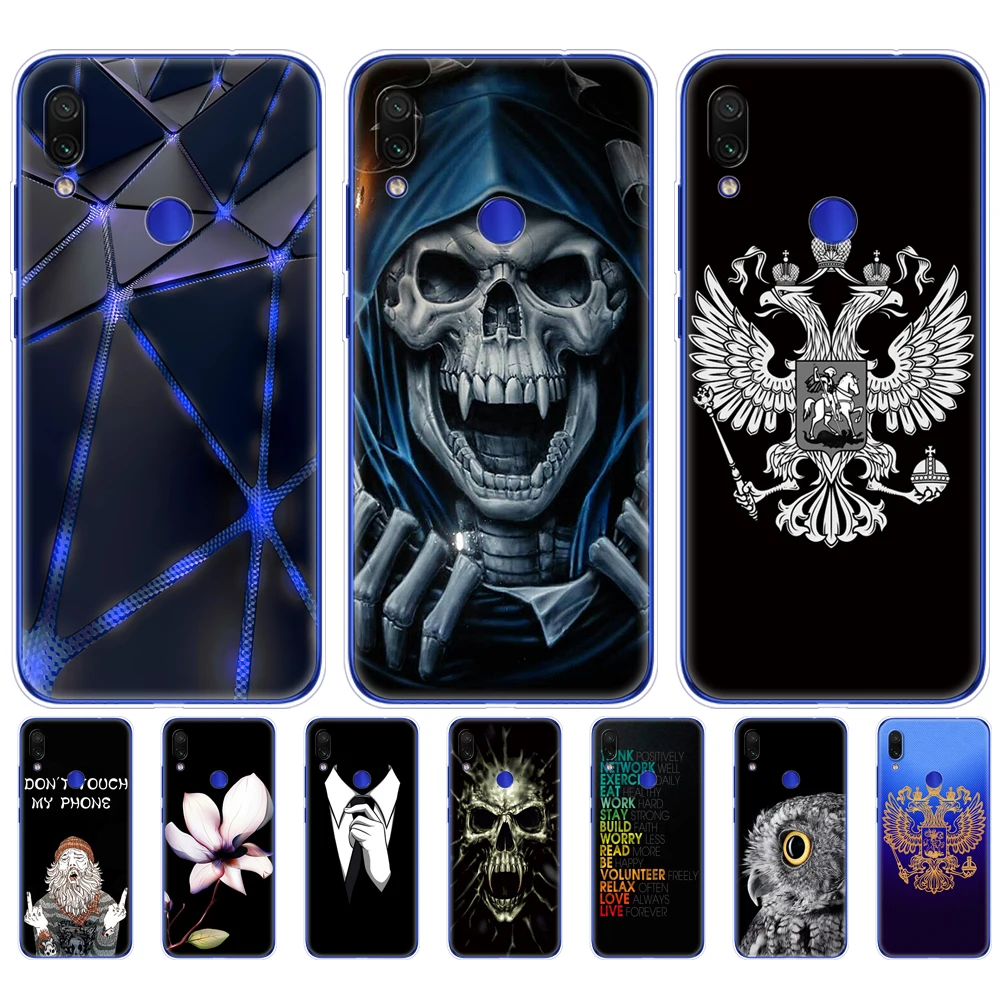 Чехол для Xiaomi Redmi Note 7 pro силиконовый мягкий чехол из ТПУ телефона copa ударопрочный