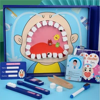 parent child interactive game simulation childrens tooth protection wooden early education toys