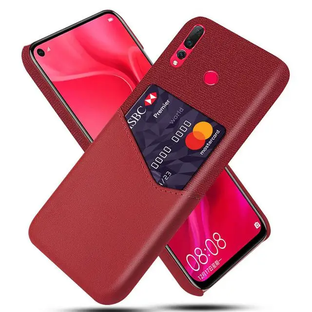 Чехол для huawei Nova 4 3 3i 2S 2 Plus с отделениями для карт, кожаный деловой чехол из искусственной кожи для huawei Nova 3 3i 2 P Smart Plus, чехол Funda - Цвет: Red
