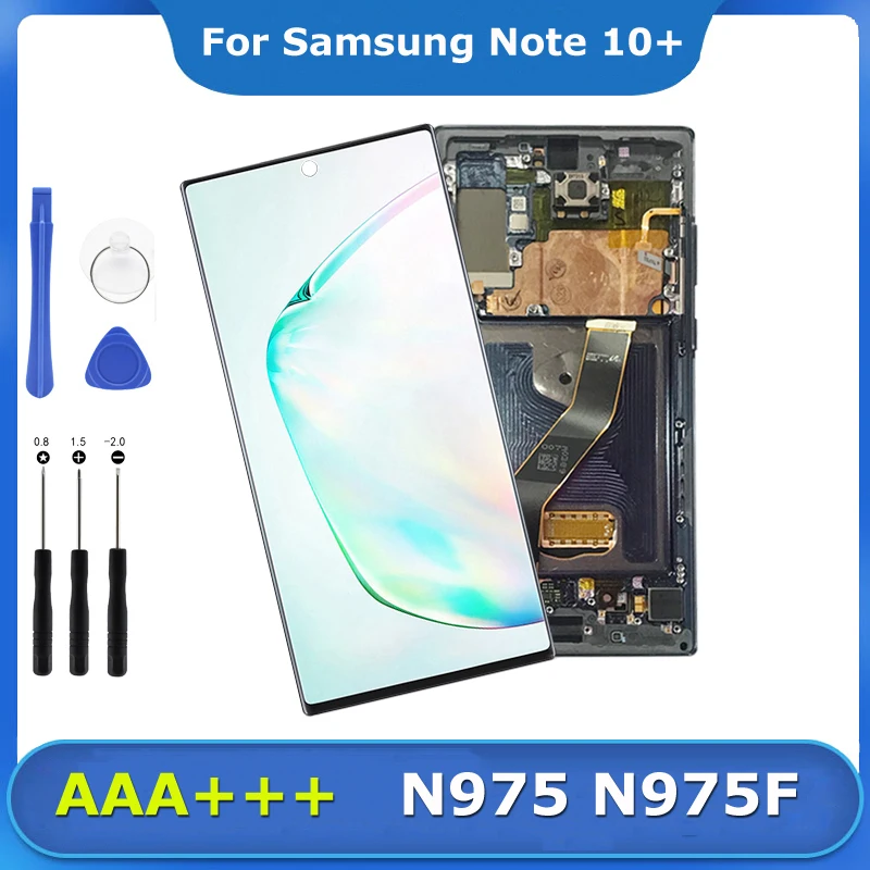 Жк-дисплей Super Amoled с сенсорным экраном и дигитайзером для Samsung Galaxy Note 10 Plus N975 N975F N975W, сменный экран