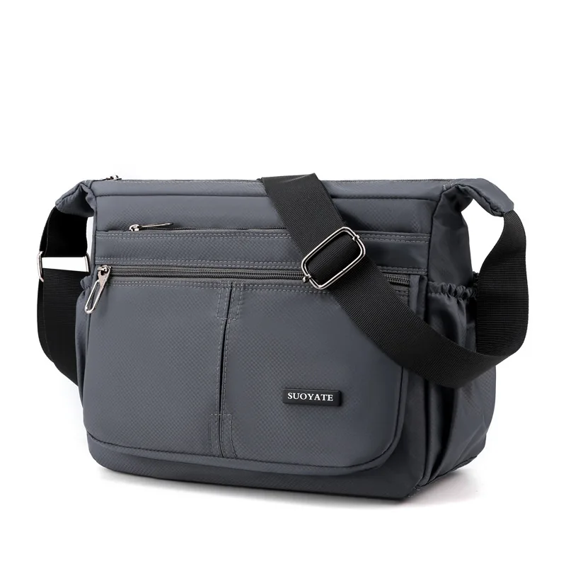 

Сумка кросс-боди мужская с несколькими карманами, Спортивная повседневная Нейлоновая Сумочка-мессенджер, водонепроницаемый саквояж на плечо, лето 2021