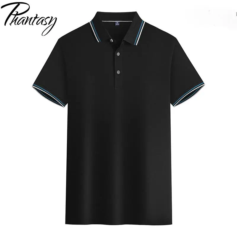 

Phantasy New Women Men Polo Shirt Solid Color Customizable Short Sleeve T-shirts Adults Business Tops Wear Daily Casual Clothing