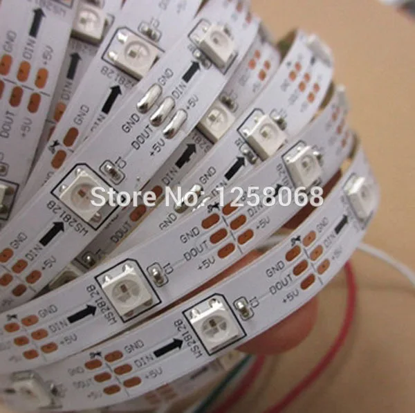 

30 LEDs Pixel WS2812B Ws2812 2812 WS2811 Ic LED Strip Light SMD 5050 RGB Digital White PCB Non-Waterproof DC 5V 30m/lot