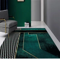 nordic luxury turquoise color geometric carpet green living room fashion coffee table rug sofa carpet floor mat kitchen bedroom