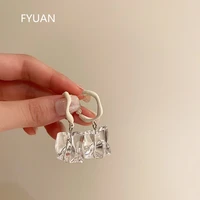 fyuan irregular clear acrylic drop earrings for women bijoux geometric earrings statement jewelry
