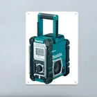 Makita 18v Bluetooth Рабочий радиоприемник металлический знак плакат жестяной знак декор стен