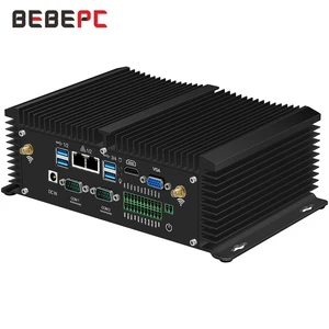Промышленный мини-ПК BEBEPC Core i5 8350U i5 7200U 2 * DDR4 RAM 2 * RS485 двойная LAN HDMI WiFi 4G модуль Windows Linux Безвентиляторный Компьютер
