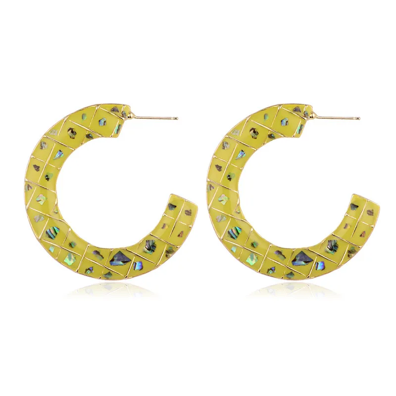 Shineland богемные разноцветные изысканные большие серьги-кольца для женщин