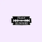 Новинка брошь в виде черной бритвы Peaky Blinkers модная мультяшная креативная брошь в стиле панк на лацкан Дикий подарок эмалированная булавка для подруги Забавный подарок