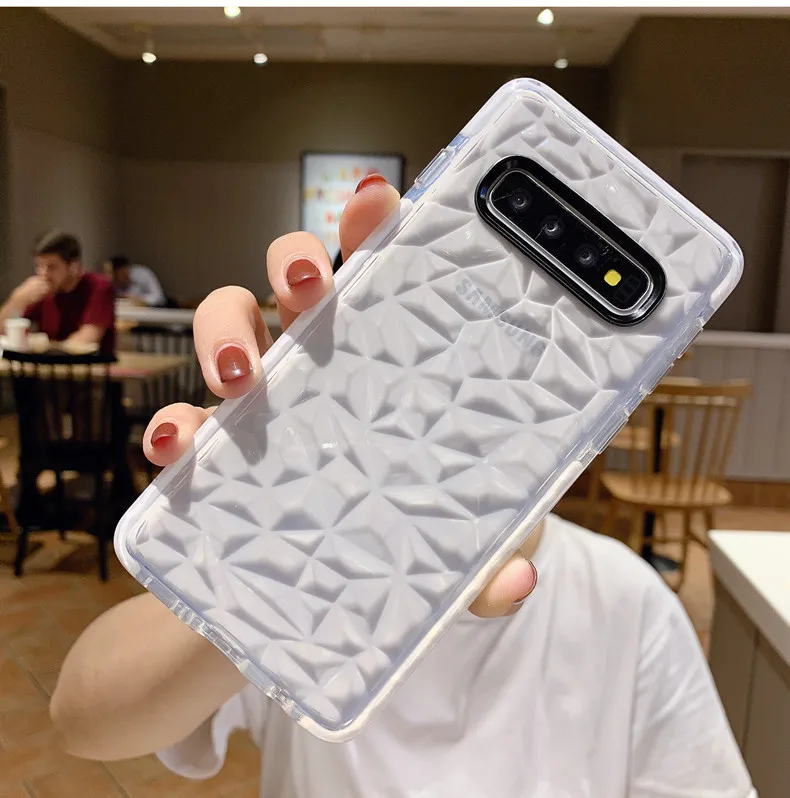 Двухслойный противоударный силиконовый чехол для samsung Galaxy S7 Edge S8 S9 S10 Plus A10 A20 A70 Двойной Цветной 3D Алмазный Мягкий ТПУ чехол