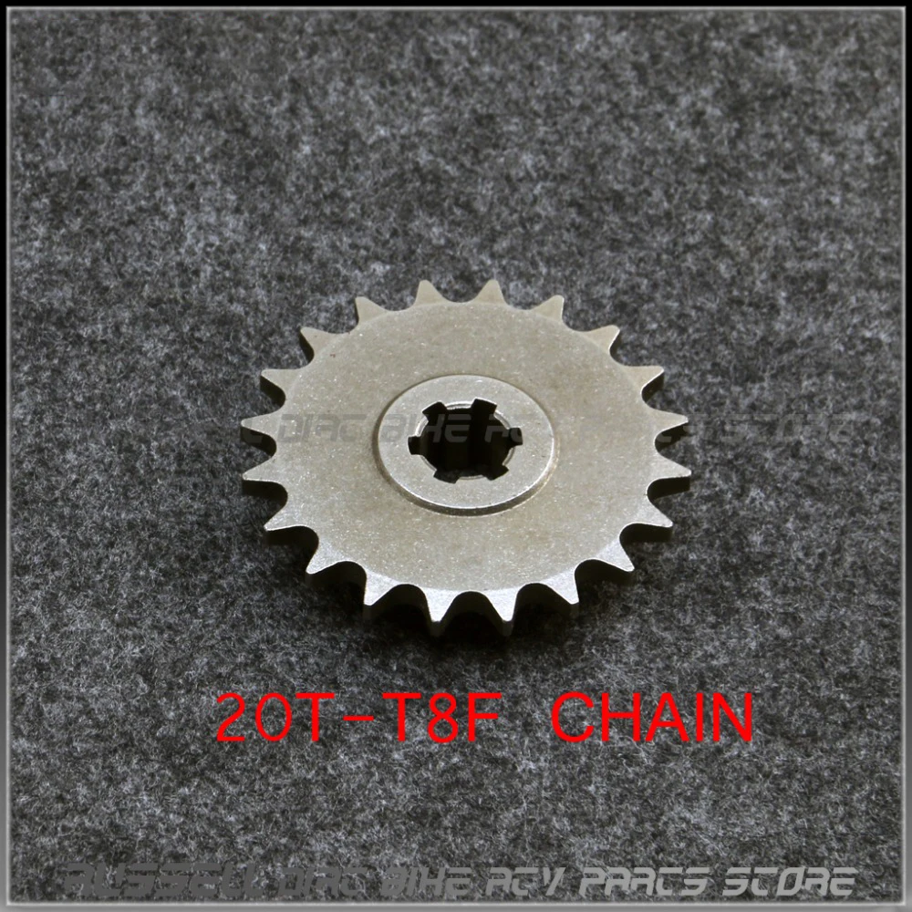 Tooth T8F Chain Drive Gear Sprocket 17T or 20T for 2 Stroke Engine Transmission Mini Moto Pocket bike Petrol Scooter |
