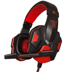 professional gaming headphone led light bass stereo noise reduction mic gamer headset for ps4 ps5 xbox laptop pc wired headset free global shipping