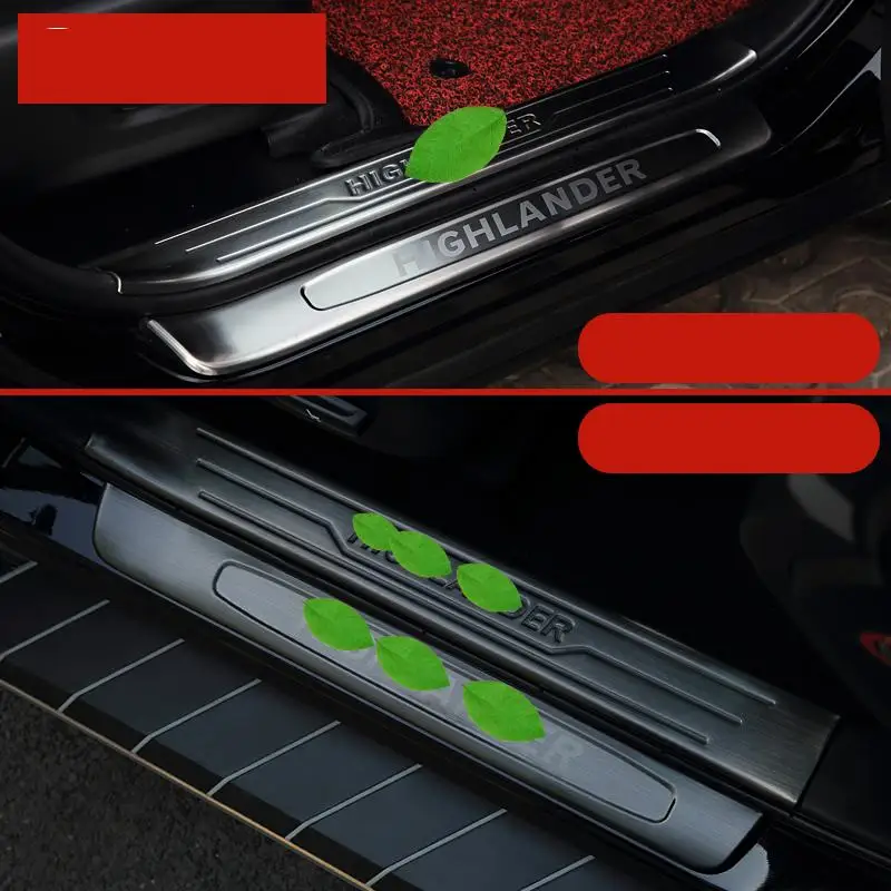

Para Carros Pegatinas Coche Sticker Decoration Car Accessories Exterior Door Welcome Pedal 2017 2018 FOR Toyota Highlander