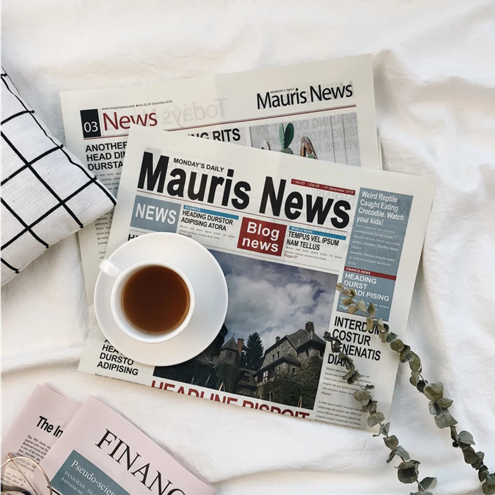 2 шт. Винтажный стиль ностальгические английские газеты реквизит для фотостудии