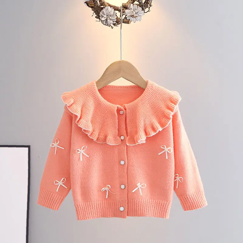 

Осенне-зимнее пальто для маленьких мальчиков и девочек, Детский свитер, вязаные кардиганы для малышей, трикотажная одежда для новорожденны...