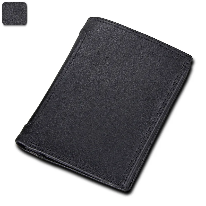 Винтажный дизайнерский мужской короткий кошелек Carteiras Masculinas из натуральной воловьей кожи, кошелек, держатель для карт, отделение для монет, мужские кошельки - Цвет: a-3