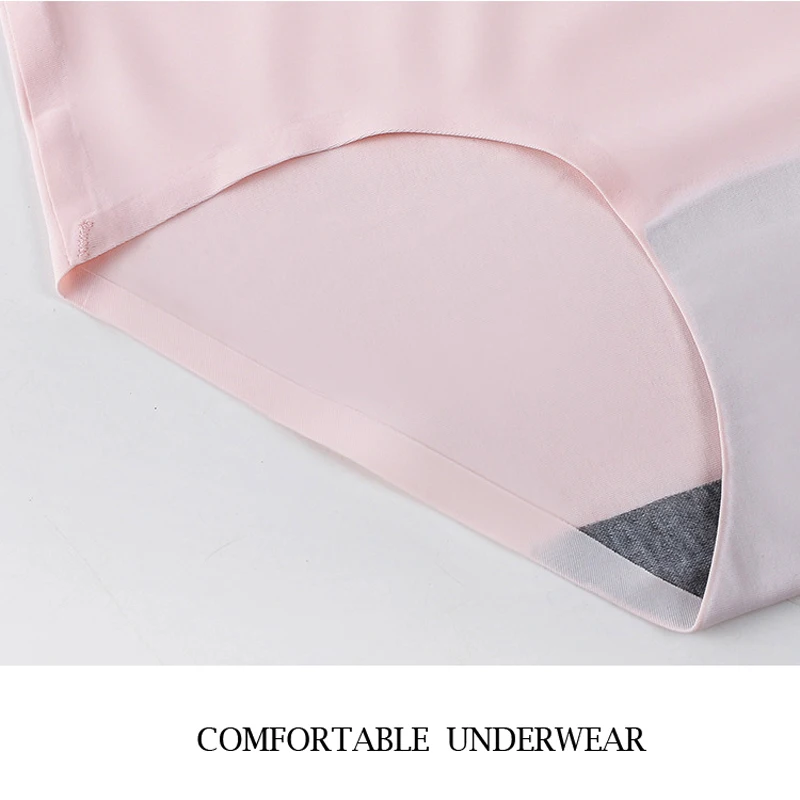 

Women's underwear Ice silk cotton antibacterial briefs lingerie female casual Girls panties ladies underpants Plus-size XXL