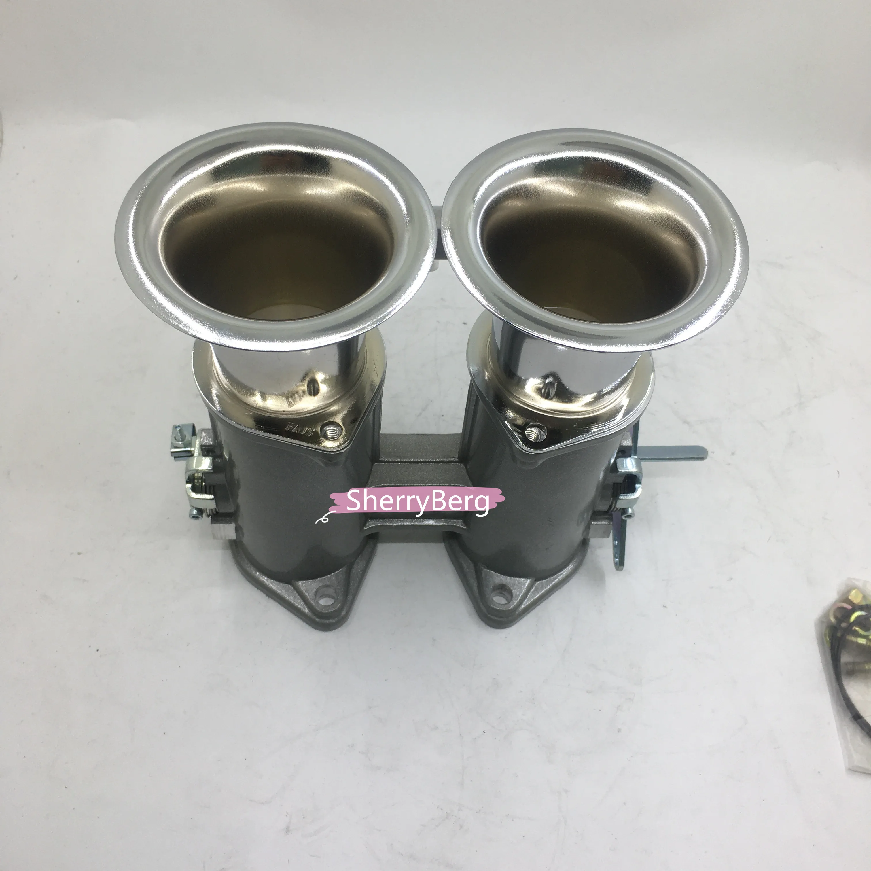 

SherryBerg 45dcoe 45 dcoe 45mm DCOE Twin 45mm Throttle Bodies Body + air horns /stacks for Weber/Dellorto/Solex DCOE/DHLA carb