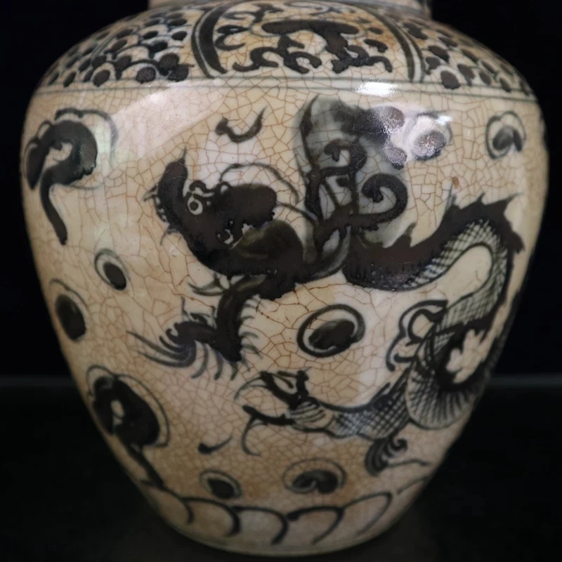 

Chinese Porcelain Open Piece Blue and White Dragon Pattern Jar