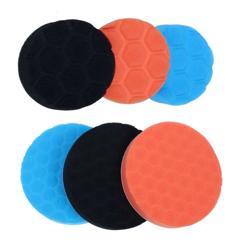 6Pcs Hex-Logic Buff Buffering Polishing Pad Kit for Auto Car Polisher - 3Pcs 3 Inch &amp 7 | Автомобили и мотоциклы