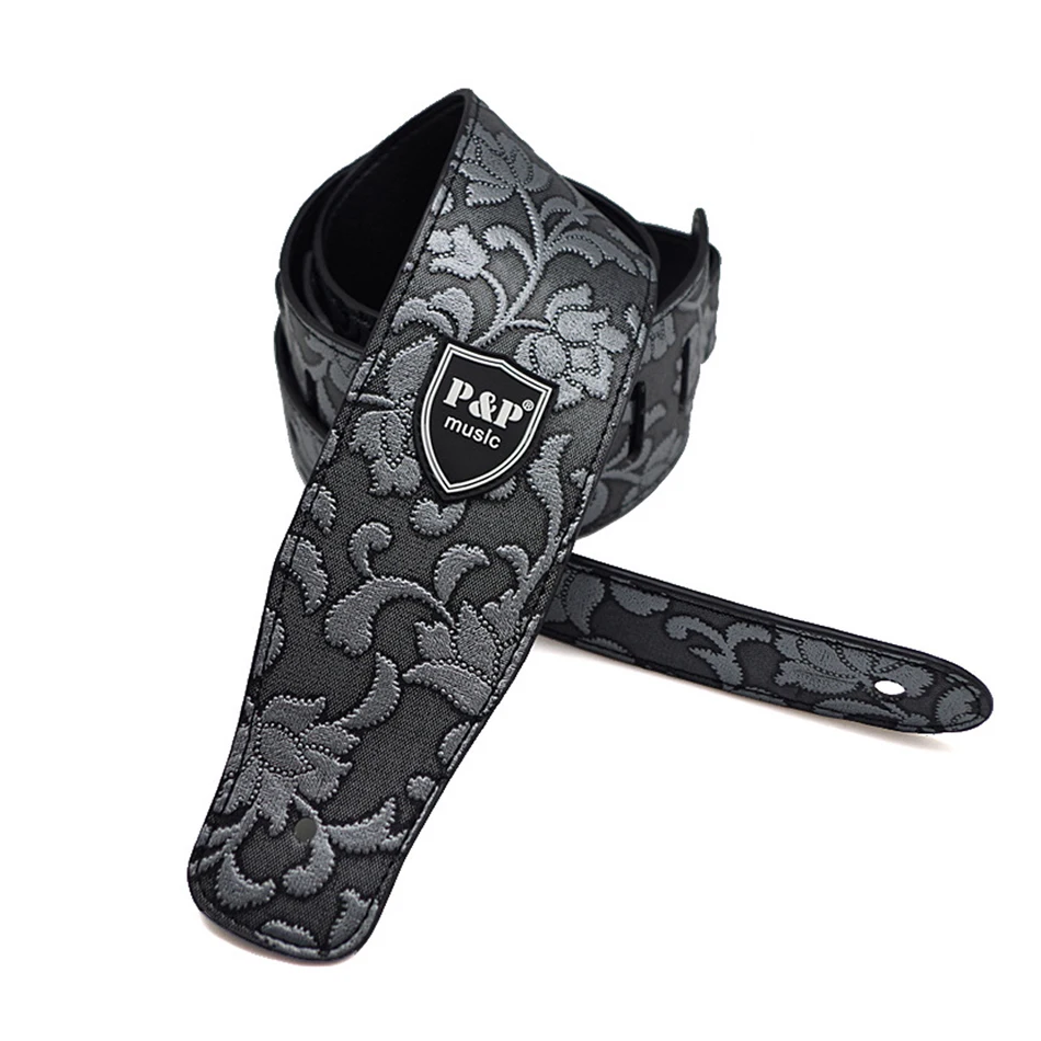 pu leder geprägte gitarre strap elektrische gitarre akustische gitarre folk gitarre bass strap free global shipping