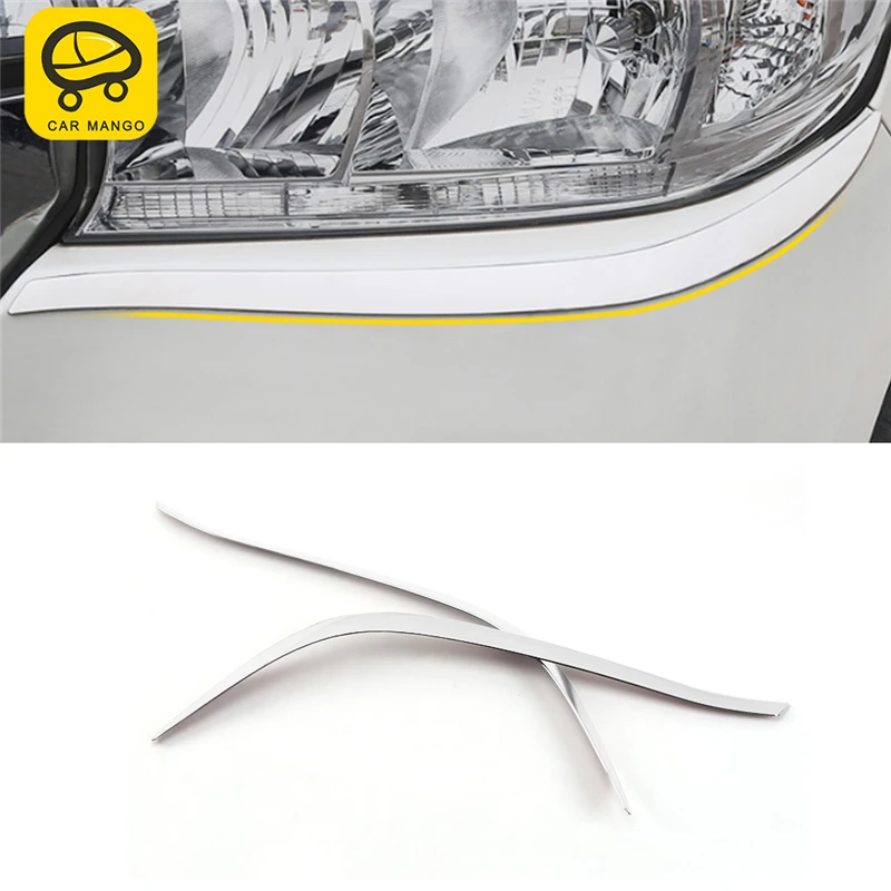 Автомобильный Стайлинг CARMANGO передняя фара хромированная крышка Накладка рамка