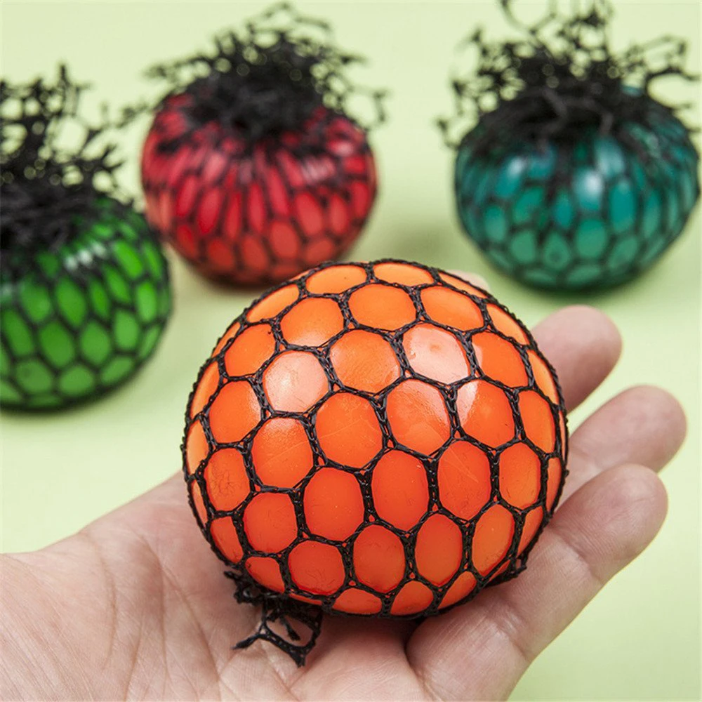 5.5cm Random Color Забавный мяч для снятия стресса 6,5 см/5,5 см, новинка, сжимающий мяч для рук, для упражнений на запястье, антистресс, слизи, шар, забавные игрушки гаджеты, мягкая игрушка для взрослых - Цвет: 5.5cm Random Color