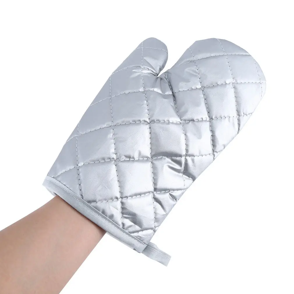 

A2500 Microwave Insulation Anti-scalding Gloves Thickened High Temperature Baking Silver coated gloves Dropshipping