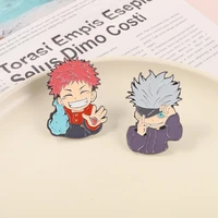 jujutsu kaisen womens brooches on clothes anime accessories gojo satoru briefcase badges on backpack manga jewelry men gift