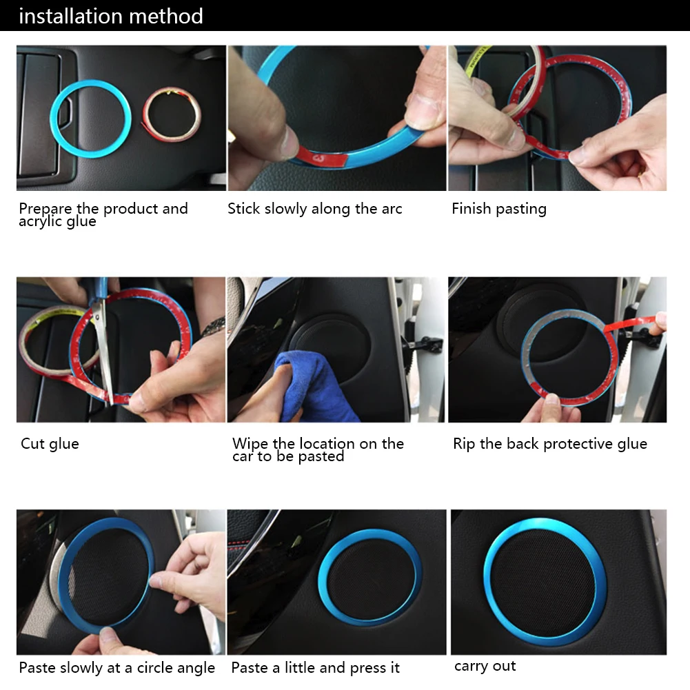 Автомобильные аксессуары 2 шт. Автомобильная дверь динамик кольцо звуковой Декор