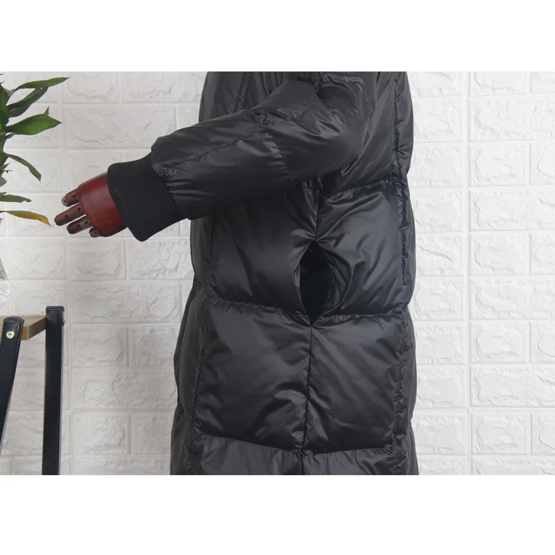 Зимняя женская куртка на 90% белом утином пуху новинка 2020 модное длинное пальто