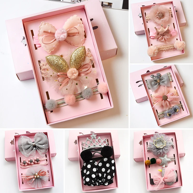 3 шт./компл. новинка зимние детские милые цветные ободки для волос с цветами и