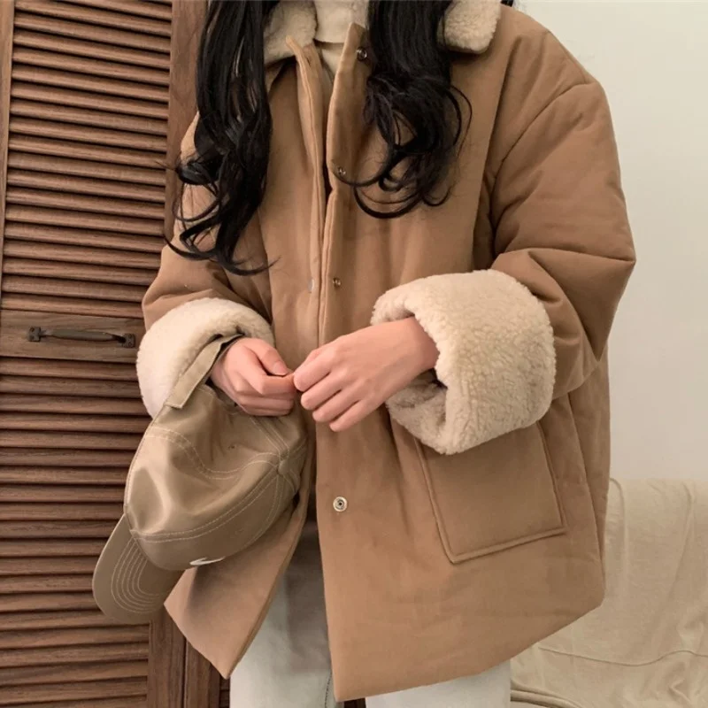 

New Winter Cotton Coat Women Slim Snow Outwear Solid Casual Wadded Jacket Thick Cotton Padded Warm Cotton Parkas puffer jacket