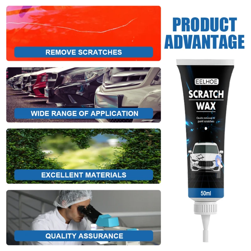 Паста для удаления царапин на автомобиле крем быстрого ремонта и ухода за