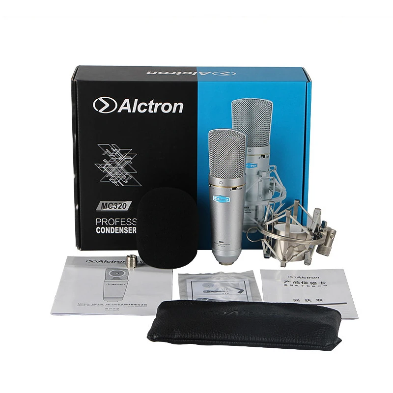 Горячие акции Alctron mc320 Профессиональный транзистор конденсаторный микрофон Pro Запись микрофон с диафрагмой 32 мм